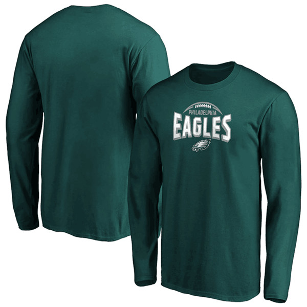 Philadelphia Eagles Green Clamp Down Long Sleeve T-Shirt